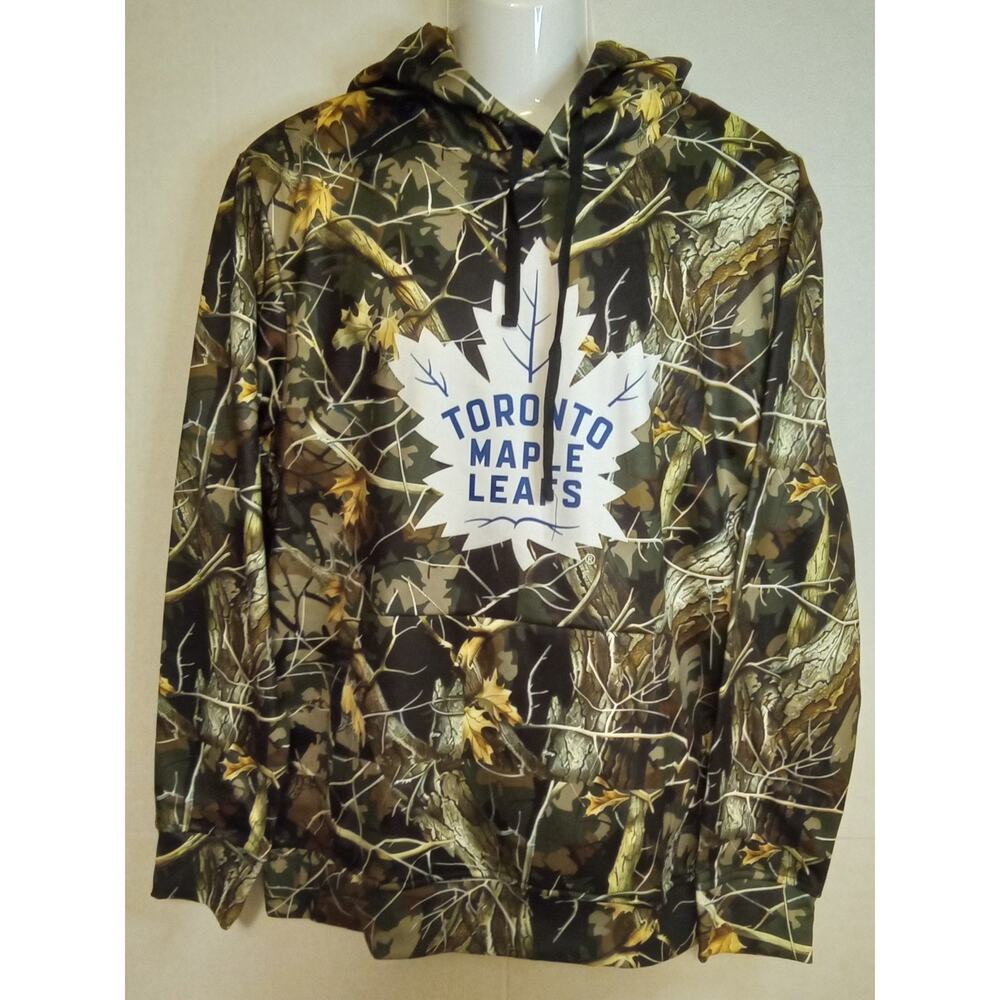 Toronto Maple Leafs NHL Foco Big Logo Camo Hoodie Large